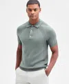 Alfani Men's Short Sleeve Textured Polo Sweater, Macy's Exclusive In Green