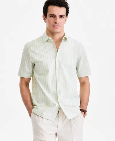 Alfani Men's Short-sleeve Multi-stripe Shirt, Macy's Exclusive In White