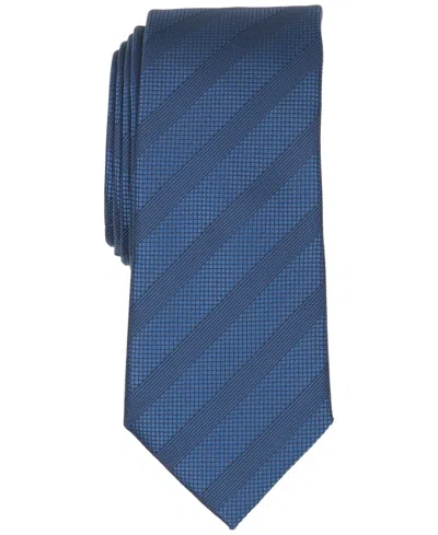 Alfani Men's Sidney Stripe Tie, Created For Macy's In Medium Blue