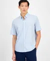 Alfani Men's Signature Geo-pattern Shirt, Exclusively At Macy's In Blue