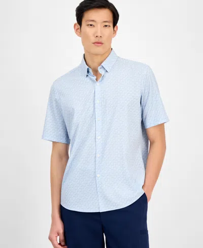 Alfani Men's Signature Geo-pattern Shirt, Exclusively At Macy's