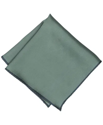 Alfani Men's Silk Solid Rolled Border Pocket Square, Macy's Exclusive In Green