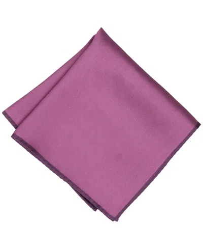 Alfani Men's Silk Solid Rolled Border Pocket Square, Macy's Exclusive In Pink