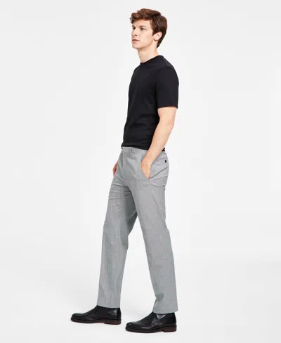 Alfani Men's Slim Fit Black & White Pattern Suit Pants In Multi