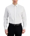Alfani Men's Regular Fit Covered Placket Tuxedo Shirt, Created For Macy's In Bright White