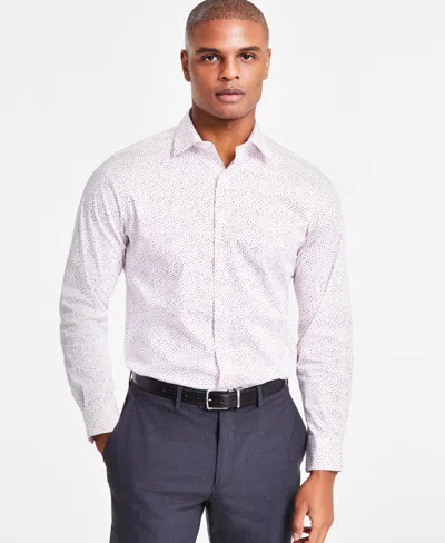 Alfani Men's Slim-fit Dash-print Dress Shirt, Created For Macy's