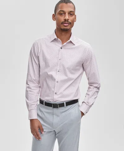 Alfani Men's Slim-fit Geo-print Dress Shirt, Macy's Exclusive In Multi