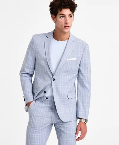 Alfani Mens Slim Fit Stretch Solid Suit Separates Created For Macys In Blue