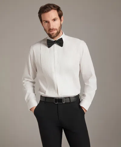 Alfani Men's Slim Fit Pleated Dress Shirt, Macy's Exclusive In White