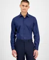 Alfani Men's Slim-fit Round Dot Dress Shirt, Exclusively At Macy's In Blue