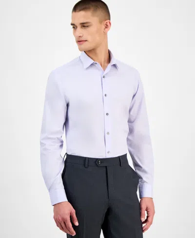 Alfani Men's Slim-fit Solid Dress Shirt, Created For Macy's In Purple