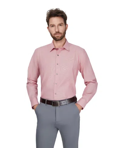 Alfani Men's Slim Fit Solid Dress Shirt, Macy's Exclusive In Burgundy