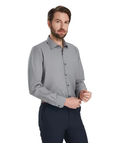 Alfani Men's Slim Fit Solid Dress Shirt, Macy's Exclusive In Blue