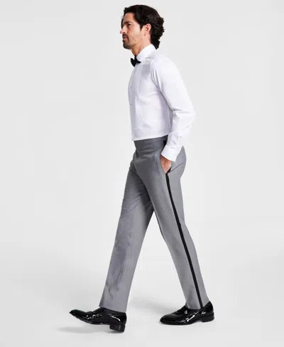 Alfani Men's Slim Fit Stretch Tuxedo Pants In Gray