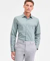 Alfani Men's Slim-fit Temperature Regulating Dress Shirt, Created For Macy's In Green