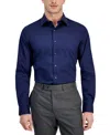 Alfani Mens Temperature Regulating Solid Dress Shirt Slim Regular Fit In Blue