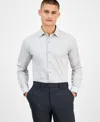 Alfani Men's Slim-fit Temperature Regulating Dress Shirt, Created For Macy's In Gray