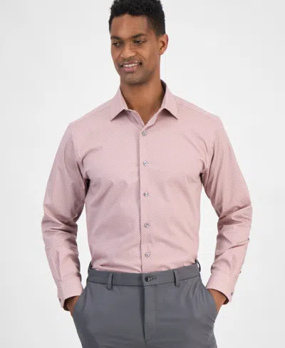 Alfani Men's Slim-fit Temperature Regulating Dress Shirt, Created For Macy's In Pink