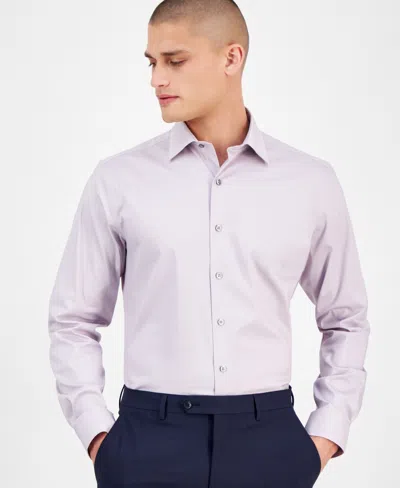 Alfani Men's Slim-fit Temperature Regulating Dress Shirt, Created For Macy's In Shale Gray