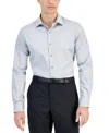 Alfani Men's Slim-fit Temperature Regulating Dress Shirt, Created For Macy's In Misty Harbor