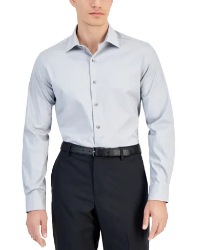 Alfani Men's Slim-fit Temperature Regulating Solid Dress Shirt, Created For Macy's In Misty Harbor