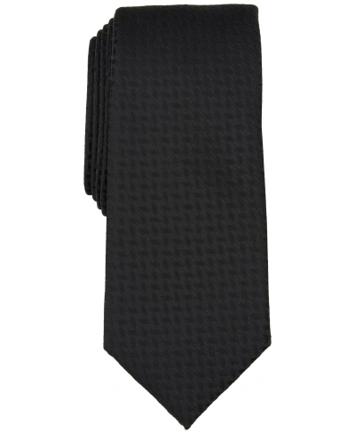 Alfani Men's Slim Geo Neat Tie, Created For Macy's In Black