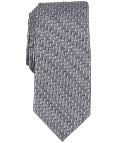 Alfani Men's Slim Geometric Tie, Created For Macy's In Grey