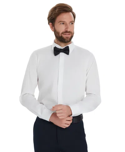 Alfani Men's Slim-fit Formal Solid Dress Shirt, Macy's Exclusive In White
