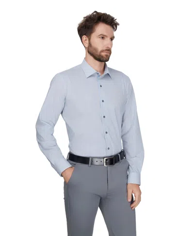 Alfani Men's Slim-fit Spread Collar Dress Shirt, Macy's Exclusive In Gray