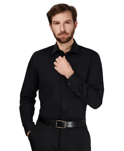 Alfani Men's Slim-fit Spread-collar Shirt, Macy's Exclusive In Blue