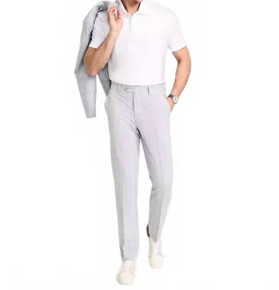 Alfani Men's Slim-fit Suit Pants In Plaid Gray In White