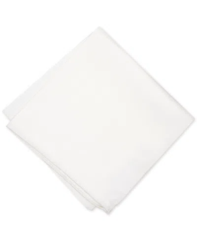 Alfani Men's Solid Pocket Square, Created For Macy's In White