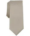 Alfani Men's Solid Texture Slim Tie, Created For Macy's In Champagne