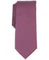 Alfani Men's Solid Texture Slim Tie, Created For Macy's In Faded Rose