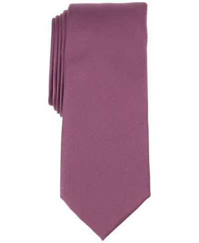 Alfani Men's Solid Texture Slim Tie, Created For Macy's In Faded Rose