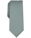 Alfani Men's Solid Texture Slim Tie, Created For Macy's In Green