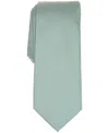 Alfani Men's Solid Texture Slim Tie, Created For Macy's In Green