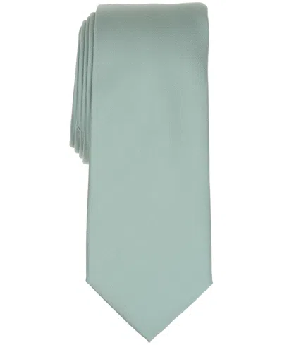 Alfani Men's Solid Texture Slim Tie, Created For Macy's In Green