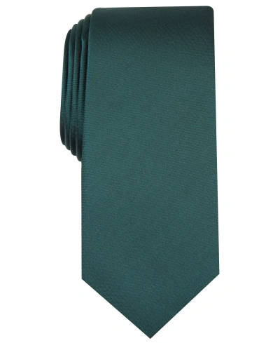 Alfani Men's Solid Texture Slim Tie, Created For Macy's In Hunter
