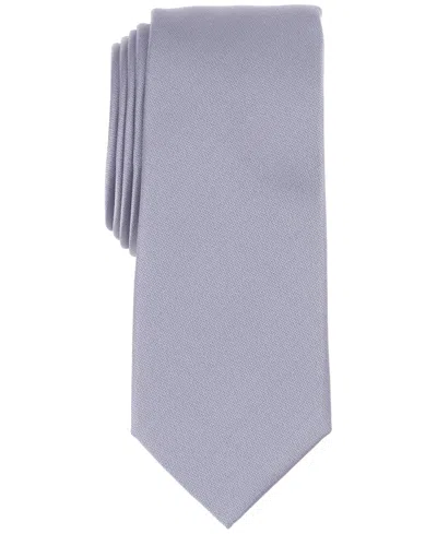Alfani Men's Solid Texture Slim Tie, Created For Macy's In Lavender