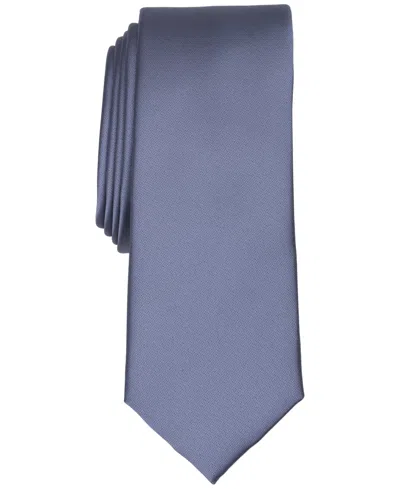 Alfani Men's Solid Texture Slim Tie, Created For Macy's In Neutral