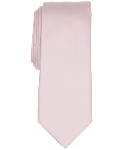 Alfani Men's Solid Texture Slim Tie, Created For Macy's In Pink