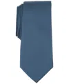 Alfani Men's Solid Texture Slim Tie, Created For Macy's In Slate Blue