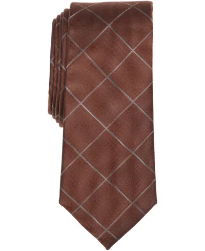 Alfani Men's Stratos Grid Tie, Macy's Exclusive In Brown