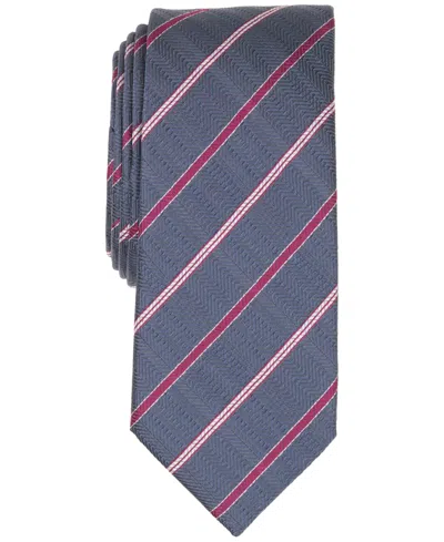 Alfani Men's Stripe Tie In Navy