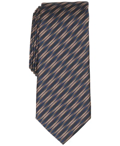 Alfani Men's Summit Stripe Tie, Macy's Exclusive In Taupe,blue