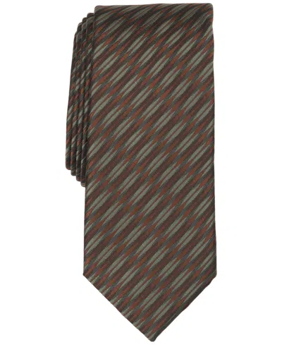Alfani Men's Summit Stripe Tie, Macy's Exclusive In Teal
