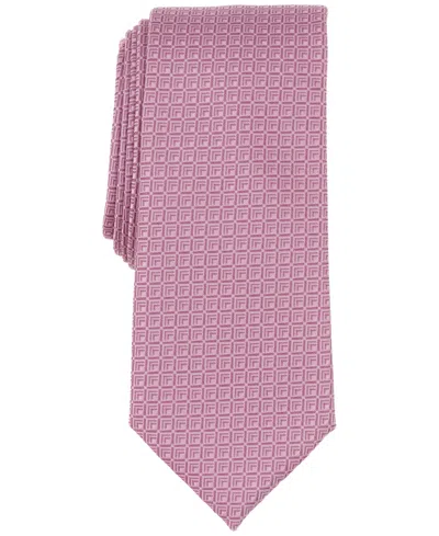 Alfani Men's Tahoe Geo-pattern Tie, Exclusively At Macy's In Rose
