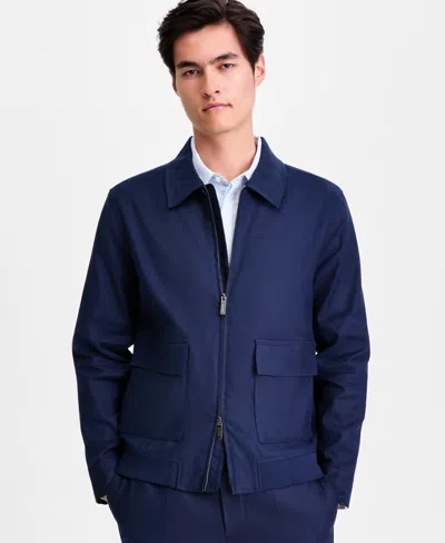 Alfani Men's Tech Bomber Jacket, Macy's Exclusive In Blue