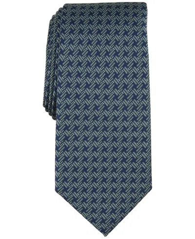Alfani Men's Tolbert Patterned Tie, Created For Macy's In Green